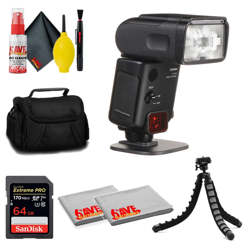 Sigma EF-630 Electronic Flash for Canon Cameras   64GB Card  MORE