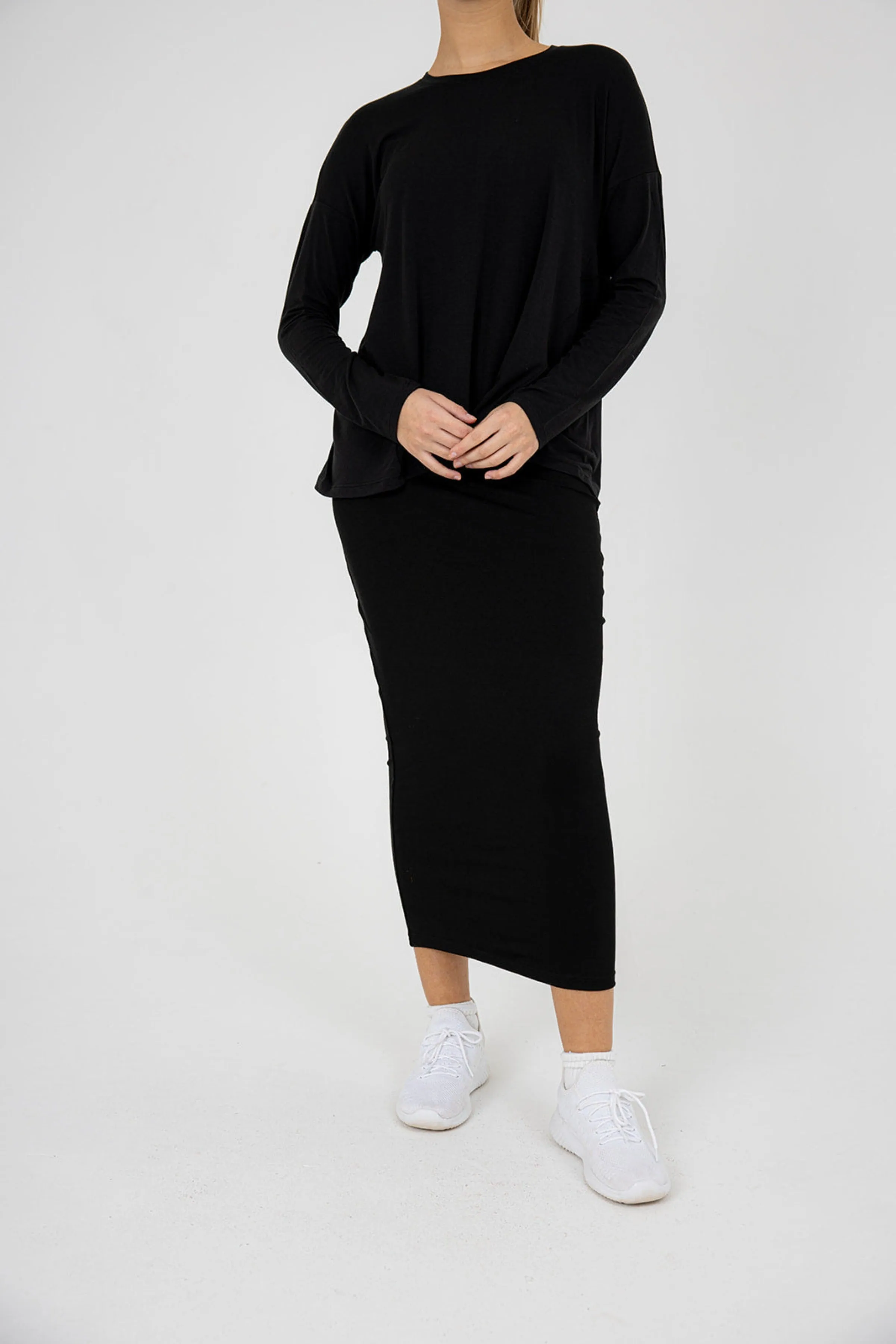 T Shirt Skirt 33" - Black