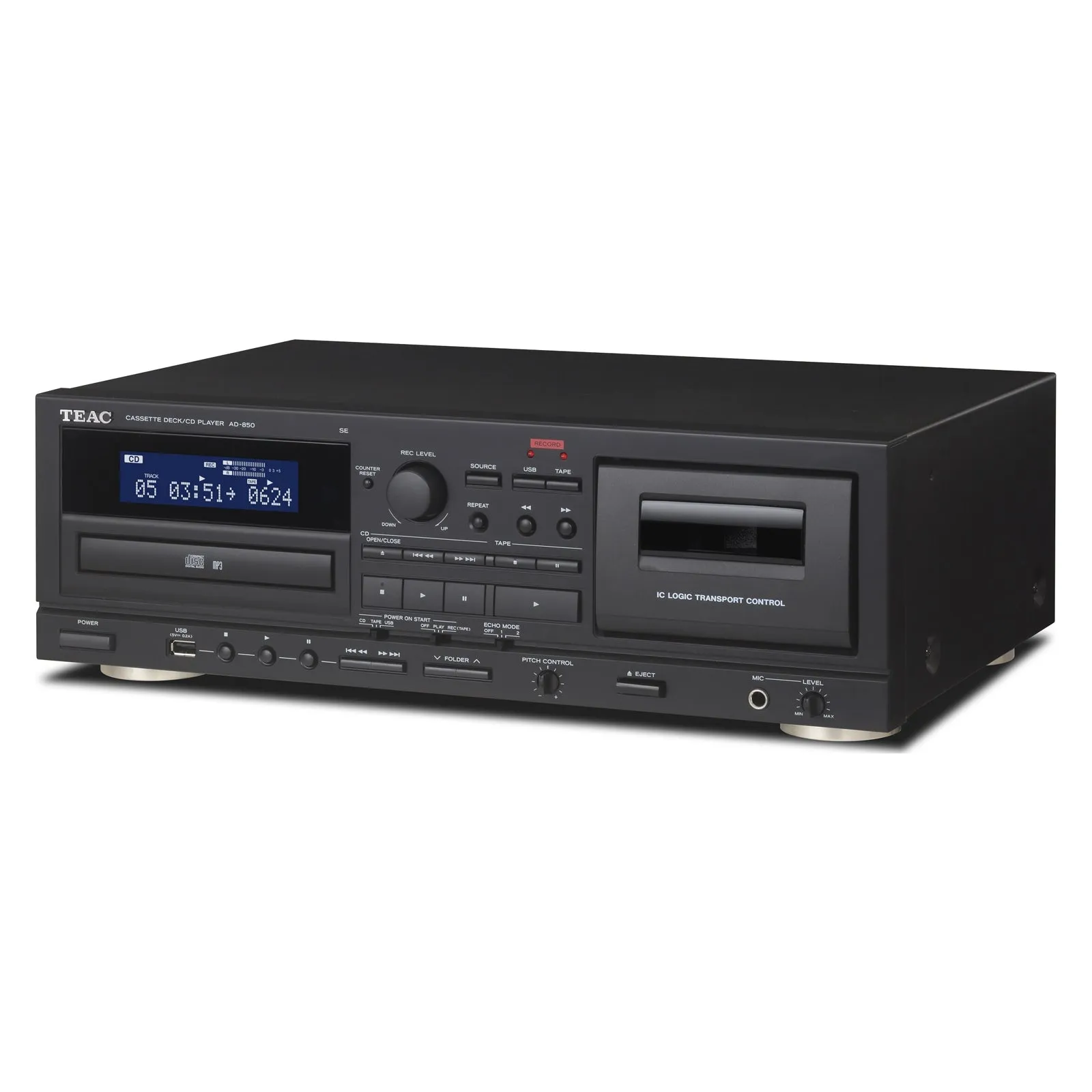 Teac AD-850 SE CD player Cassette USB Black