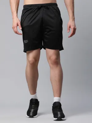 Vimal Jonney Dryfit Solid Black Shorts for Men