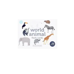 World animals flash cards